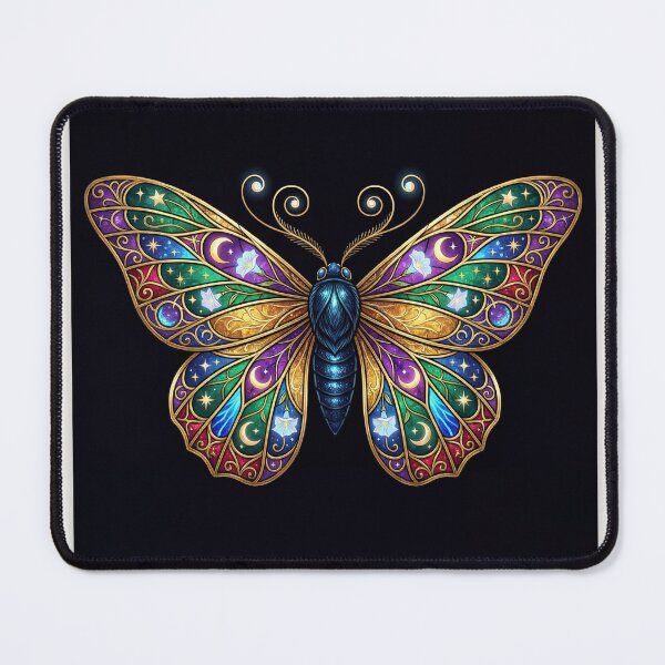 Item preview, Poetcore Celestial Moth - Art Deco Sacred Geometry Dark designed and sold by KuroAtelier.