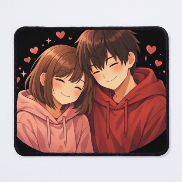 Item preview, Soft Blush Anime Love – Cute Hoodie Couple designed and sold by CutePearlStudio.