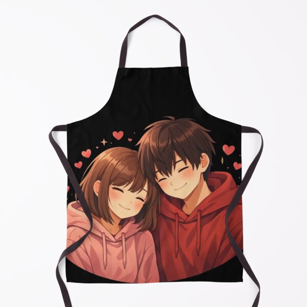 Item preview, Soft Blush Anime Love – Cute Hoodie Couple designed and sold by CutePearlStudio.