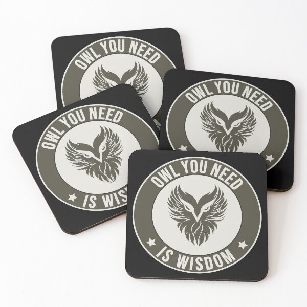 Item preview, "Owl You Need is Wisdom – Brown Monochrome Artwork" designed and sold by WayOutWorks.