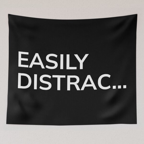 Item preview, Easily Distrac... - Funny Typo Design designed and sold by WayOutWorks.