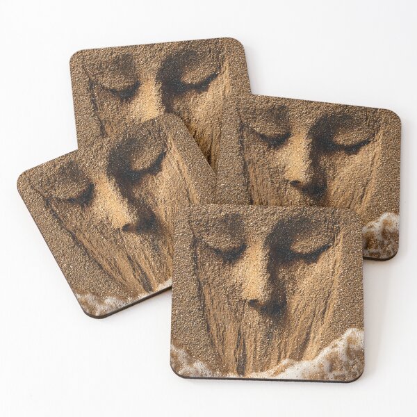 Item preview, Meditative Woman Face In Beach Sand designed and sold by chase-thewave.