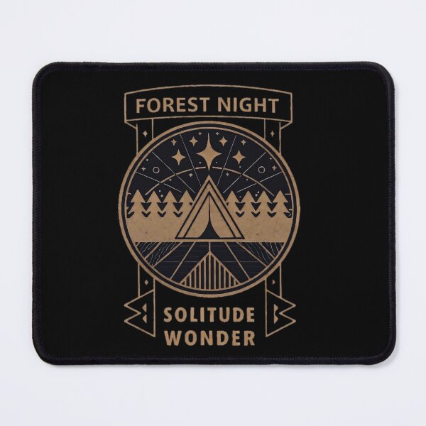 Item preview, Forest Night Solitude Camping Tent Wilderness Badge designed and sold by LuxeBuzz.