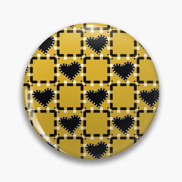 Item preview, Yelow and Black Hearts Checkered designed and sold by Tatiana Ribeiro.