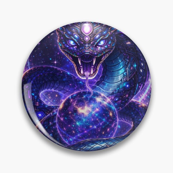 Item preview, Cosmic AI Serpent – Cyber Nahual Spirit designed and sold by MexaPixel.