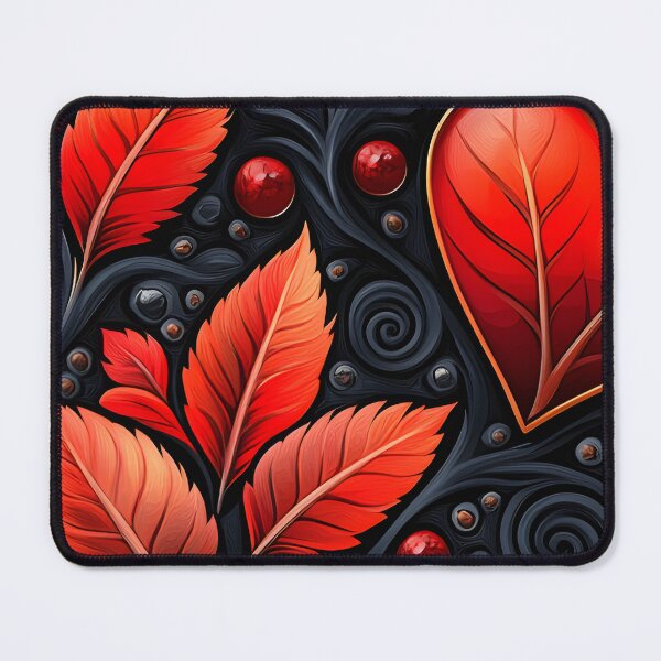 Item preview, Heart №70 Gothic Ornate Heart with Red Autumn Leaves designed and sold by SyberGen.