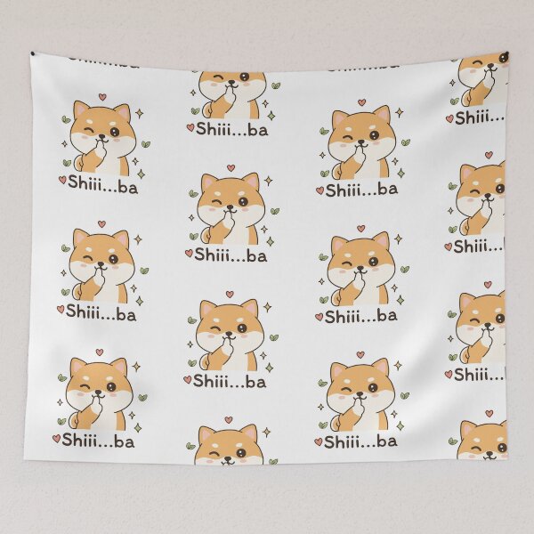 Item preview, Shiii...ba - Cute Kawaii Shiba Inu Shushing Dog designed and sold by Minimochi Art.