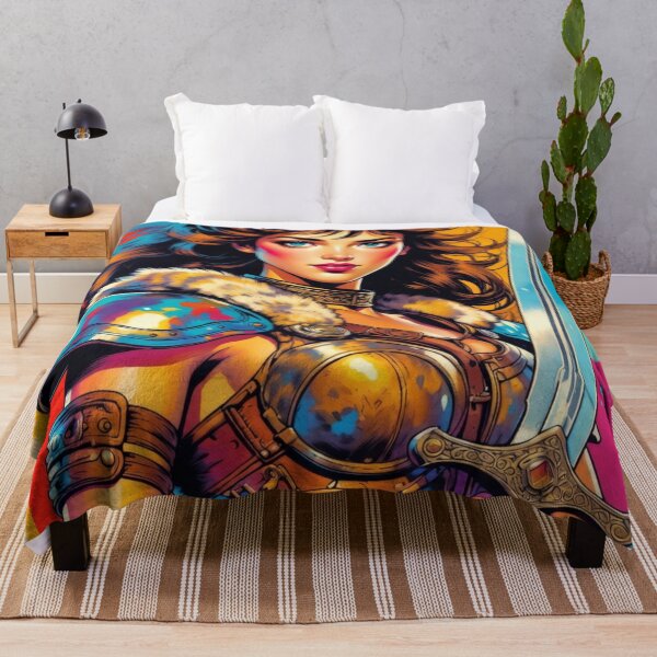 Item preview, Valkyrie Warrior in Vibrant Abstract Art designed and sold by JonelleTshirts.