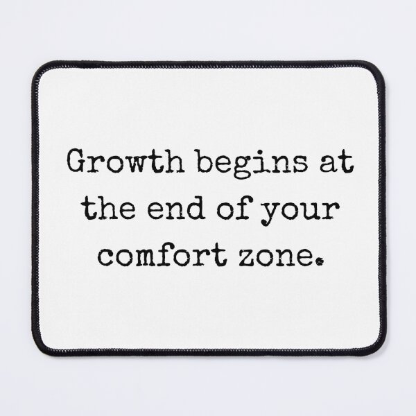 Item preview, Growth begins at the end of your comfort zone – Motivational Typography Design designed and sold by BoldTalk.