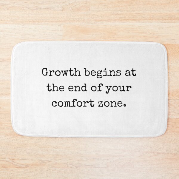 Item preview, Growth begins at the end of your comfort zone – Motivational Typography Design designed and sold by BoldTalk.
