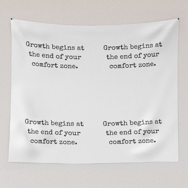 Item preview, Growth begins at the end of your comfort zone – Motivational Typography Design designed and sold by BoldTalk.