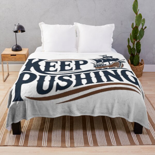 Item preview, Keep Pushing Vintage Nautical Motivation Design designed and sold by NewUSShop.