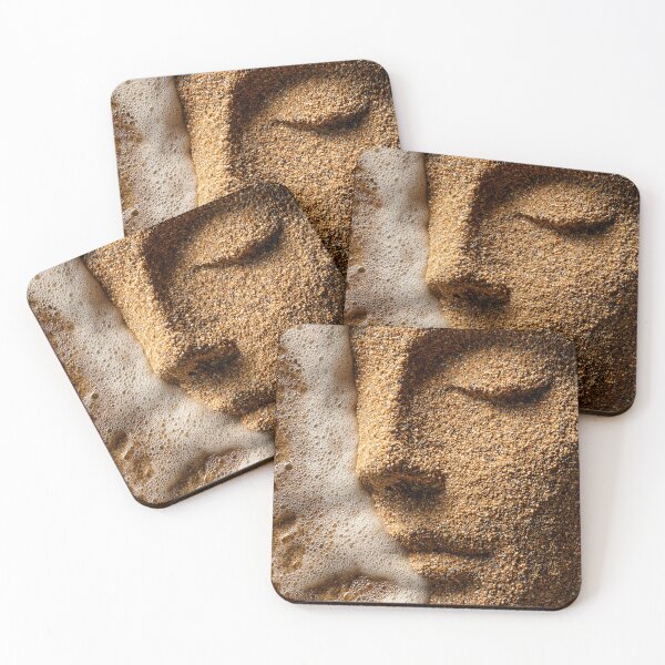 Item preview, Detailed Sand Sculpture Face With Sea Foam designed and sold by chase-thewave.