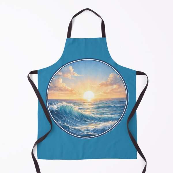 Item preview, Ocean Sunrise Horizon – Blue Circle Coastal Art Design designed and sold by TheJoyfulPen.