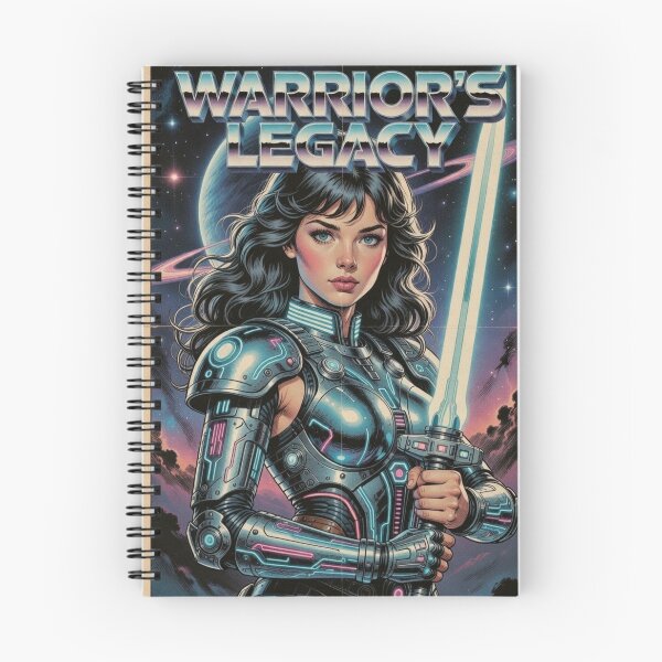 Item preview, Warrior's Legacy: Retro-Futuristic Cyberpunk Warrior designed and sold by JonelleTshirts.