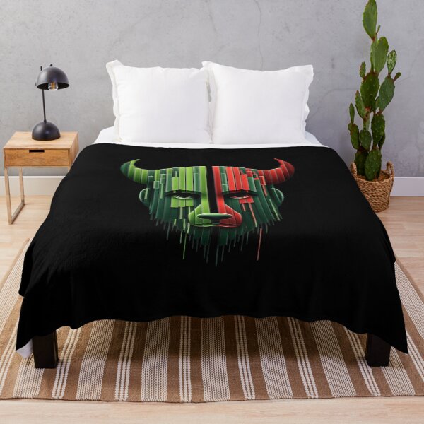 Item preview, Bull vs Bear Market Art – Green Red Trading Face Design designed and sold by Adappai.