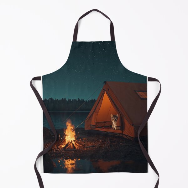 Item preview, Tent Therapy Camping Cat by Lake Campfire designed and sold by Falconwolf.