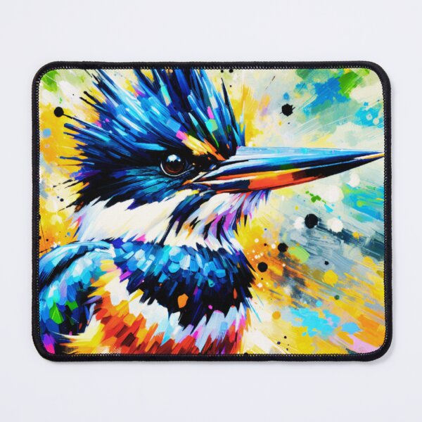 Item preview, Belted Kingfisher Acrylic Art  designed and sold by TheAnimalZ00.
