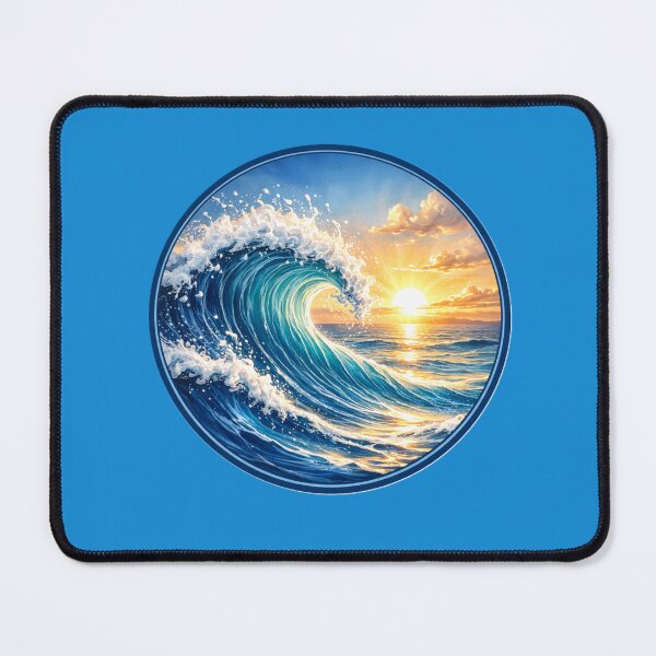 Item preview, Golden Horizon Wave – Ocean Circle Art Design designed and sold by TheJoyfulPen.