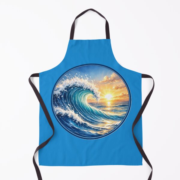 Item preview, Golden Horizon Wave – Ocean Circle Art Design designed and sold by TheJoyfulPen.