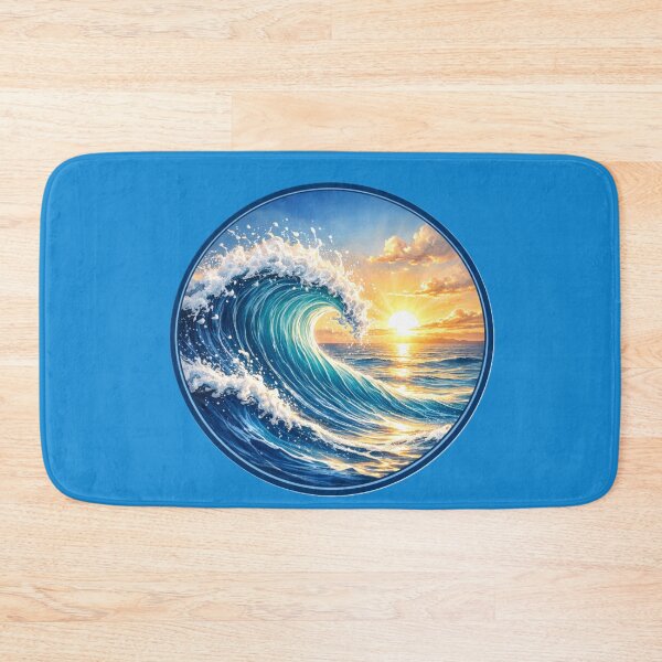 Item preview, Golden Horizon Wave – Ocean Circle Art Design designed and sold by TheJoyfulPen.