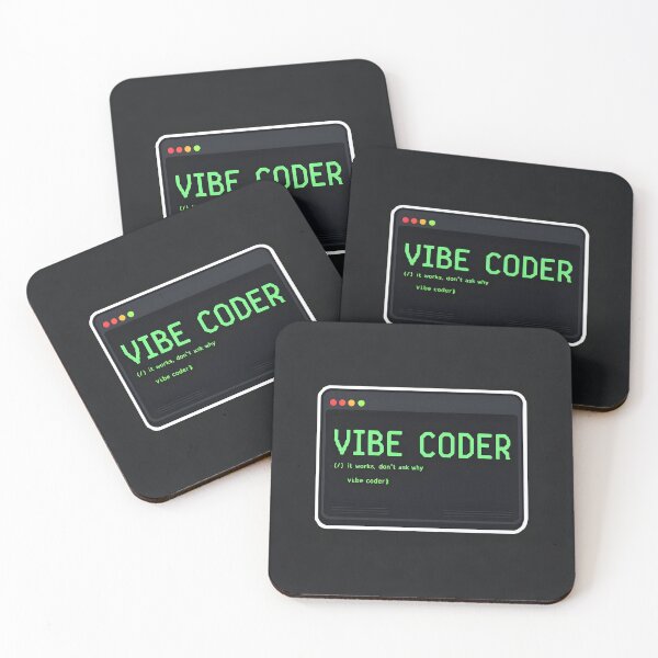 Item preview, Vibe Coder Terminal Badge Developer Humor Sticker designed and sold by PixelPrintsCo.