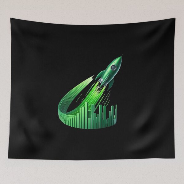 Item preview, Bullish Rocket Growth Chart – Stock Market Breakout Design designed and sold by Adappai.