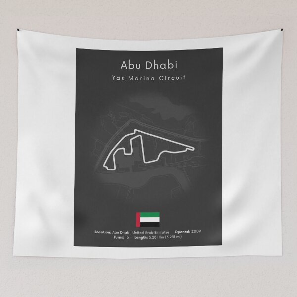 Item preview, Abu Dhabi Circuit Map Poster Minimalist Motorsport Art designed and sold by shopcanva.