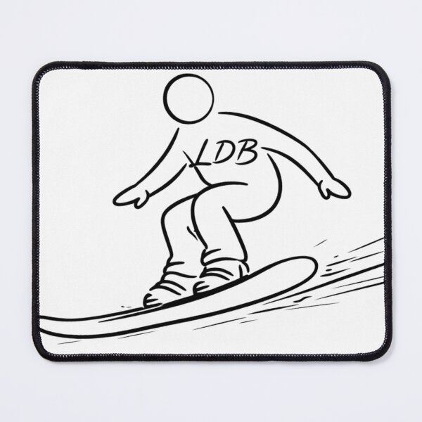 Item preview, Arte lineal minimalista de snowboard: diseño deportivo limpio designed and sold by LDBStudio.