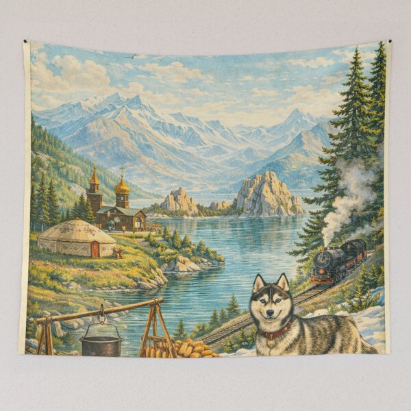 Item preview, Siberia – Vintage Wilderness Travel Poster Art designed and sold by Dollette Heaven.