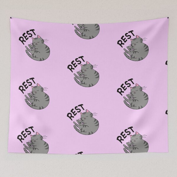 Item preview, Cute Cat Grey Rest designed and sold by aoi.bird33.