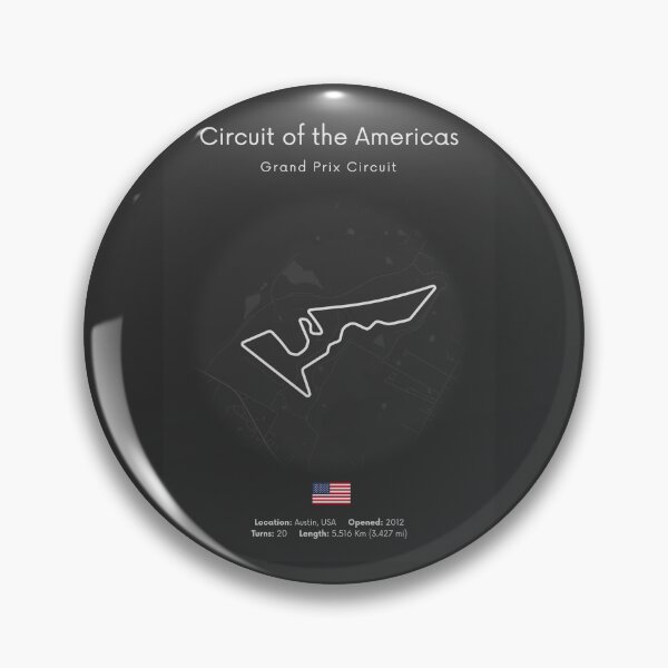 Item preview, Circuit of the Americas Track Map Minimalist Motorsport Poster designed and sold by shopcanva.