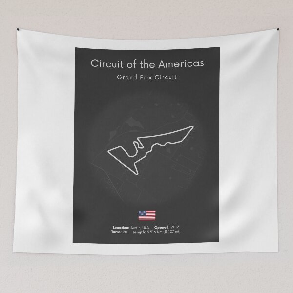 Item preview, Circuit of the Americas Track Map Minimalist Motorsport Poster designed and sold by shopcanva.