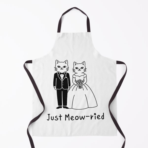 Item preview, Just Meow-ried | Cute Cat Bride & Groom Minimal Line Art Illustration designed and sold by JOOKDesign.