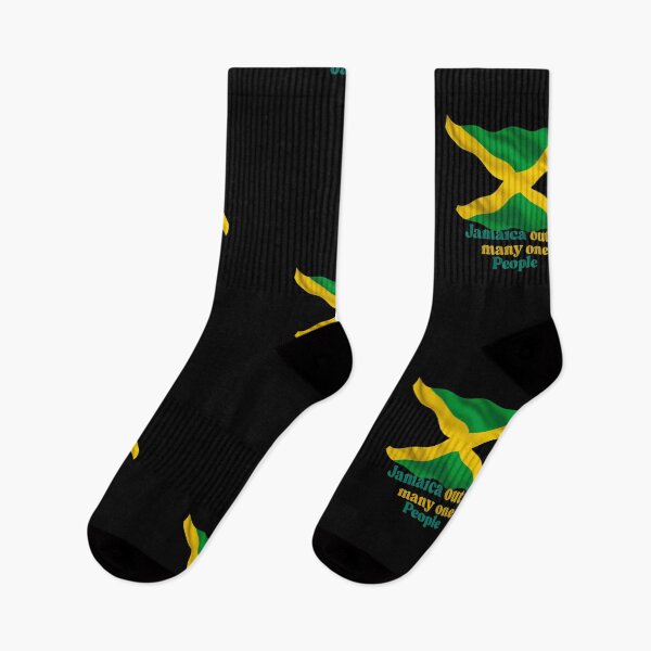 Item preview, Jamaica motto “ Out of many one people” Caribbean island design designed and sold by TheProverbsMom.
