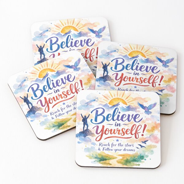 Item preview, Believe in Yourself Watercolor Sunrise designed and sold by Niaomico.