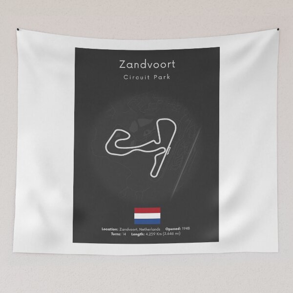 Item preview, Zandvoort Circuit Park Map Poster Minimalist Motorsport Art designed and sold by shopcanva.