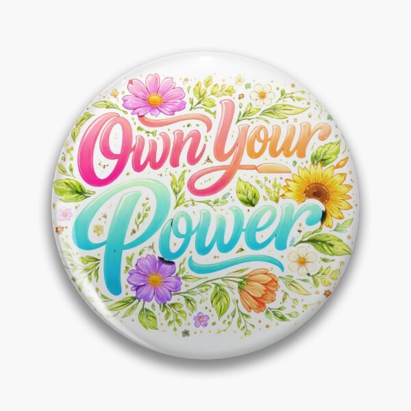 Item preview, Own Your Power Floral Typography designed and sold by Niaomico.