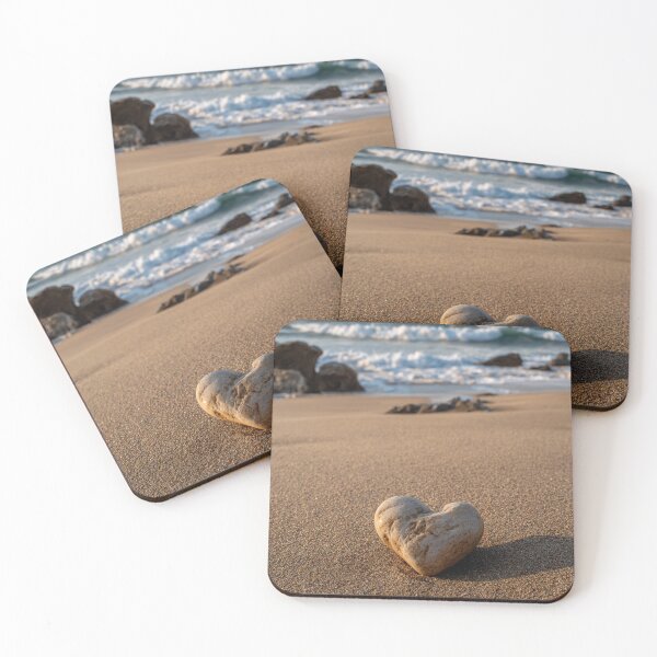 Item preview, Realistic Heart Rock On Sandy Beach Shore designed and sold by chase-thewave.