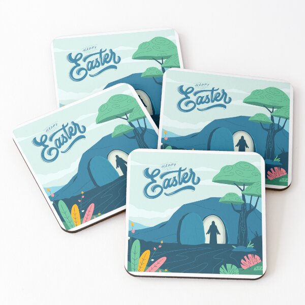 Item preview, Religious Happy Easter Hand Lettering 2 designed and sold by mcraft studio.