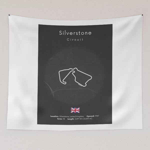 Item preview, Silverstone Circuit Map Poster Minimalist Motorsport Art designed and sold by shopcanva.