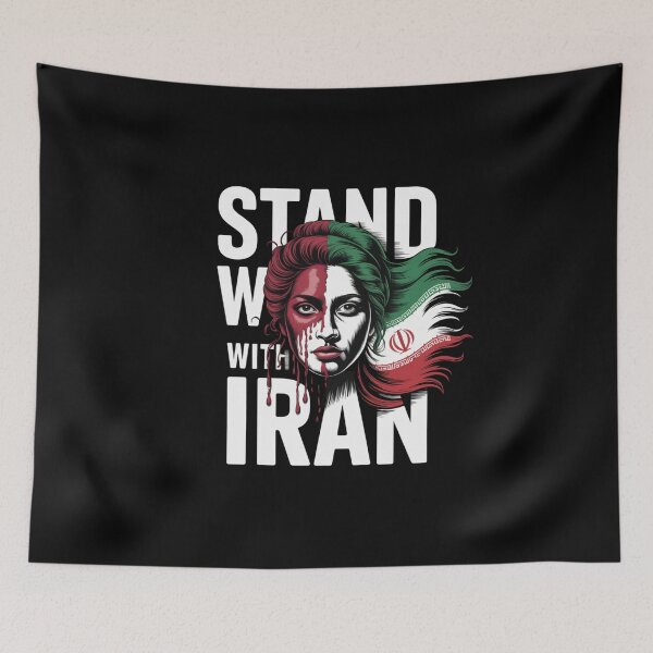 Item preview, Stand With Iran - Flowing Hair Design designed and sold by Peter Stawicki.