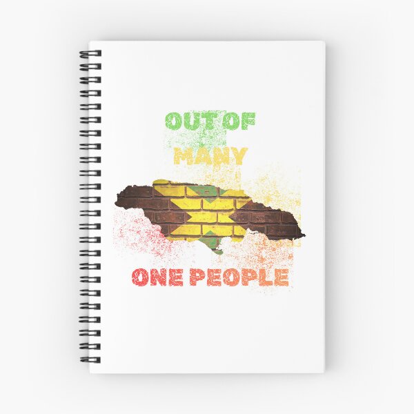 Item preview, Out Of Many One People – Distressed Jamaica Map Brick Wall Art designed and sold by Proverbculture.