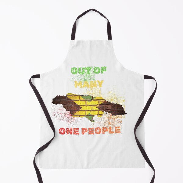 Item preview, Out Of Many One People – Distressed Jamaica Map Brick Wall Art designed and sold by Proverbculture.