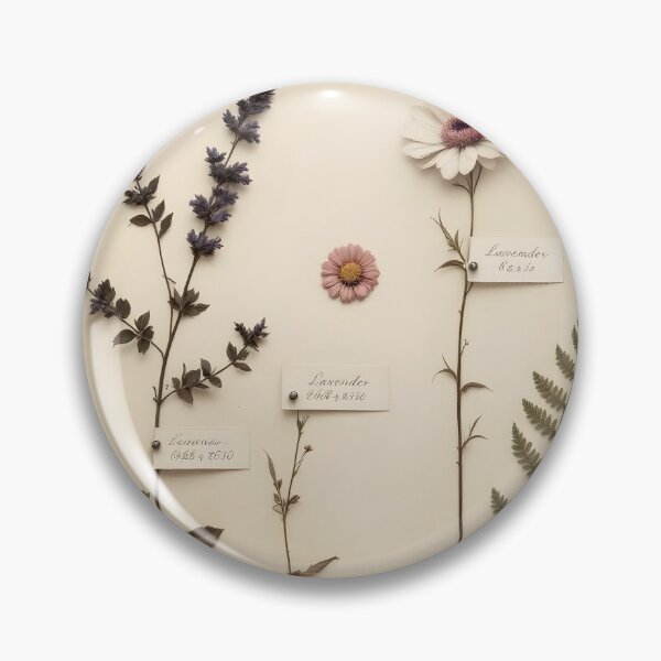 Artikelvorschau, Gepresstes Wildblumenherbariumblatt, Vintage-Botanischer Kunstdruck entworfen und verkauft von PixelPrintsCo.