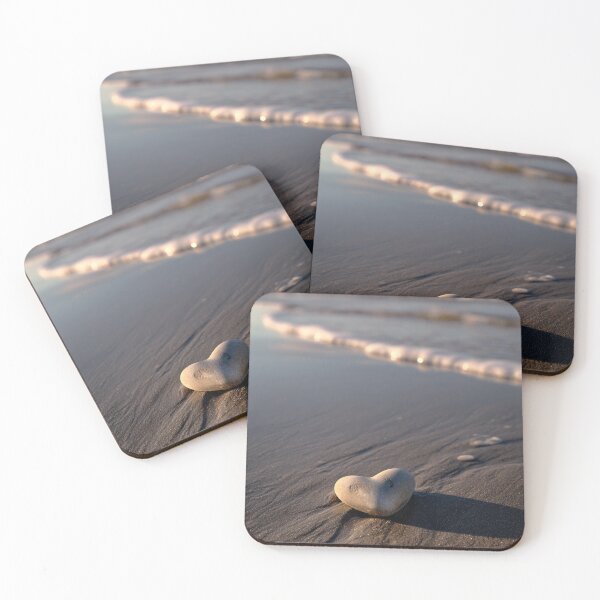 Item preview, Smooth Heart Shaped Stone On Damp Shoreline designed and sold by chase-thewave.