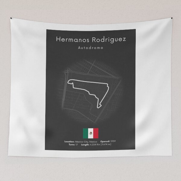 Item preview, Mexico City Race Circuit Map Poster Minimalist Motorsport Art designed and sold by shopcanva.