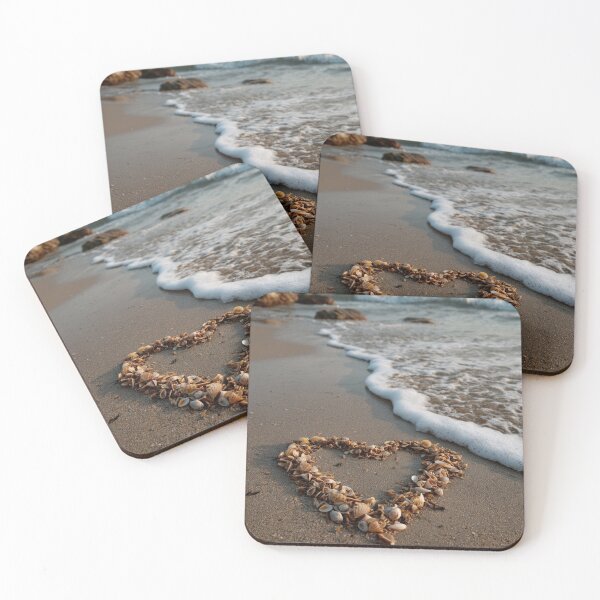 Item preview, Seashell Heart On Sandy Ocean Shoreline designed and sold by chase-thewave.