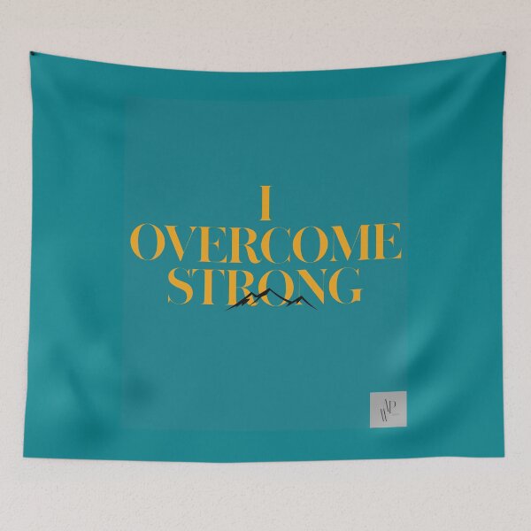 Item preview, I overcome strong motivational quote design designed and sold by TheProverbsMom.