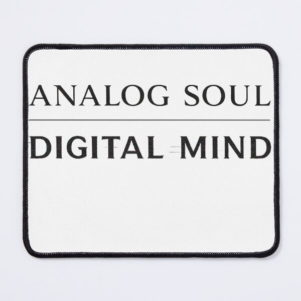 Item preview, ANALOG SOUL / DIGITAL MIND – Glitch Techno Statement Tee designed and sold by Beats & Barks.